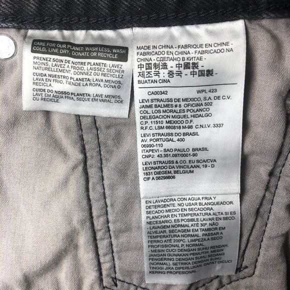 Levi's - 501 Original Shorts, Charcoal - Picture 11 of 16